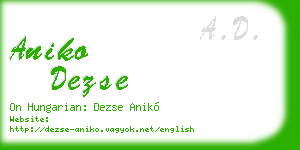 aniko dezse business card